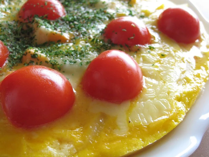 Easy Way Prepare Omelette with Lots Of Onions and Salmon the  Makes Drooling Delicious