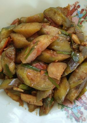 Foto resep Oseng terong daun bawang