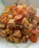 Guiso vegano de tempeh