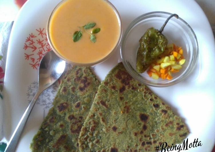 Steps to Prepare Super Quick Homemade Bajra-Palak Paratha