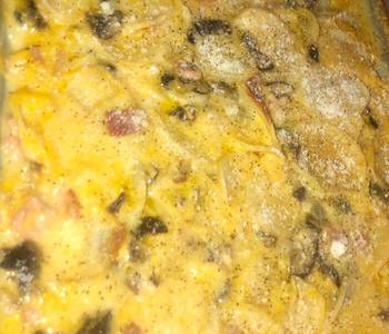 Update, Cooking Recipe Cheesy ham  and veggie potato casserole Delicious Simple