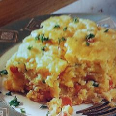 A picture of Cornbread ham bake.