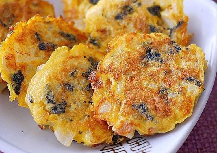 Step-by-Step Guide to Make Favorite Jeon with Chikuwa Fishcake, Nagaimo, and Nori Seaweed