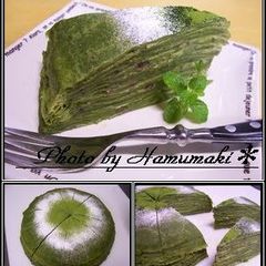 A picture of Wafuu (Traditional Japanese Style) is Best ☆ Matcha Green Tea Mille-feuille ♪.