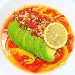 A picture of Mexican Style Chilled Chinese Noodles with Salsa.