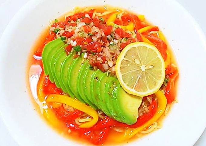 Recipe of Perfect Mexican Style Chilled Chinese Noodles with Salsa