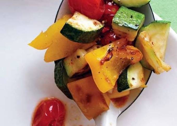 Sauteed Zucchini, Peppers, and Tomatoes