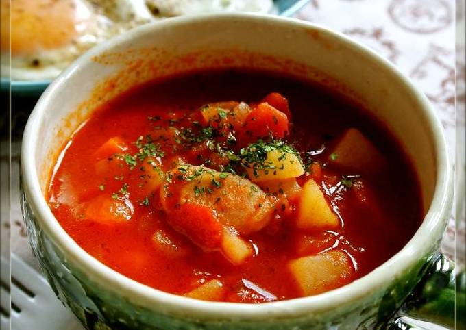 How to Make Any-night-of-the-week Easy♡Tomato Soup (Minestrone)