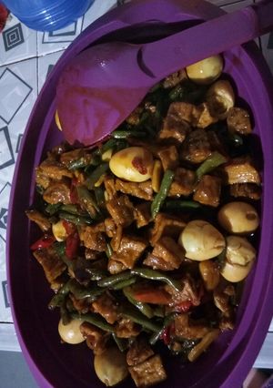 Foto resep Tumisan tahu, tempe, telur puyuh, kacang panjang
