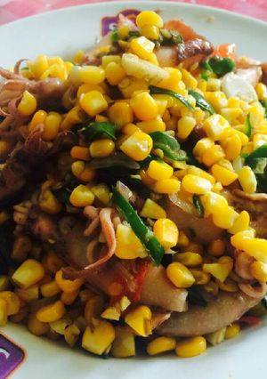 Foto resep Cumi Asin Jagung Cabe Ijo