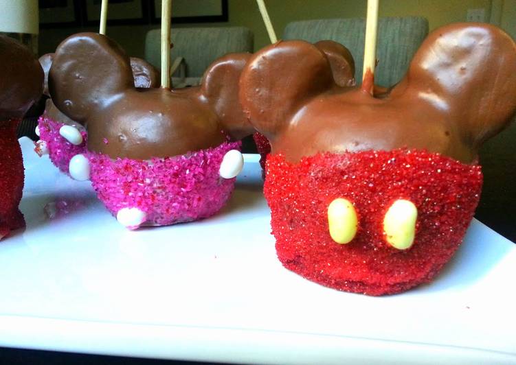 Mickey mouse dipped apples