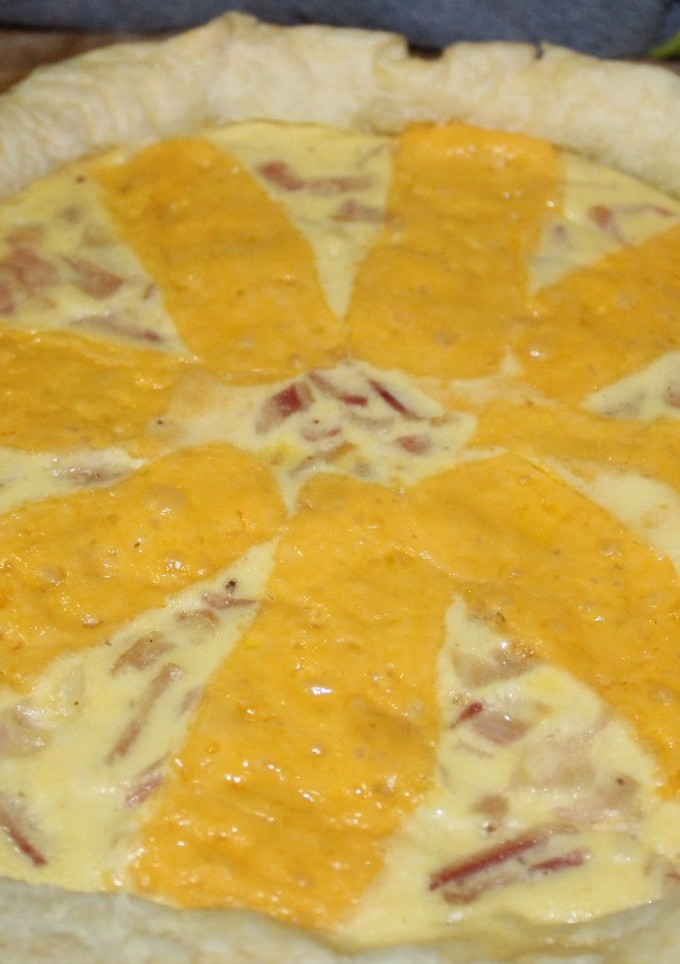 Una foto de Quiche de queso Cheddar Kerrigold