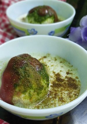A picture of Bread Dahi Vada.