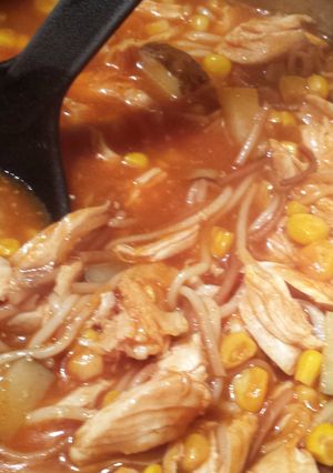 A picture of Fideo Soup.