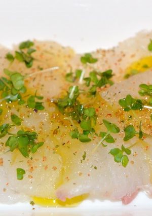 A picture of Flounder Carpaccio That's Better Than a Restaurant.