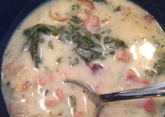 Easiest Way to Make Speedy Potato, Sausage, Kale Soup