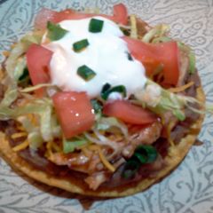 A picture of BBQ Chicken Tostados.
