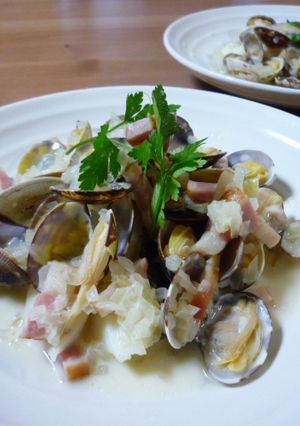 A picture of Simple Cod and Manila Clams Steamed in Wine.