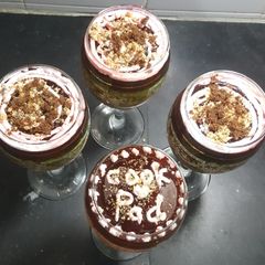 Rainbow Custard with Cookies ! A picture of Rainbow Custard with Cookies !.