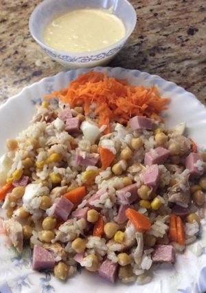 Foto principal de Ensalada de arroz y garbanzos
