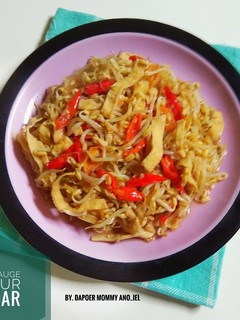 Foto resep Cah Tauge Telur Dadar