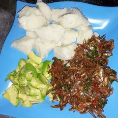 A picture of Fried omena.