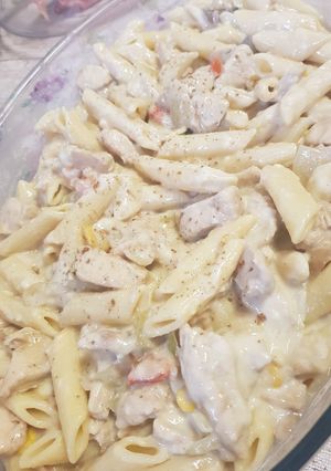 صورة لوصفة دجاج بالفطر والبشاميل 😍