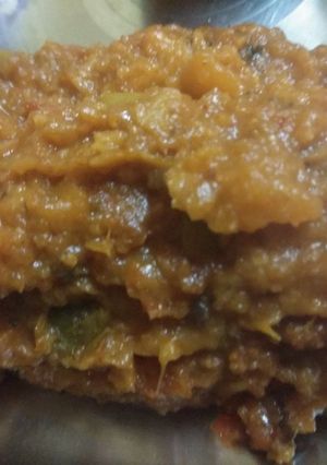 A picture of Baigan bharta.