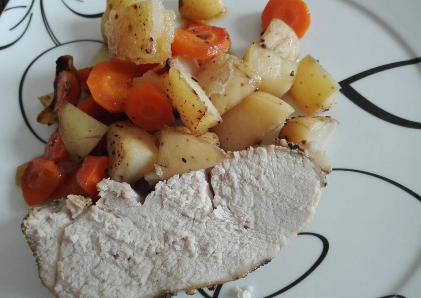 Papas y zanahorias Guarnición para carnes