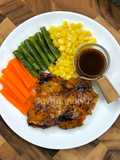 Steak Ayam Kopi Madu dengan Saus Kopi Lemon