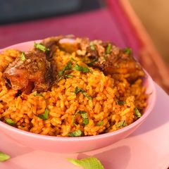 A picture of Palm oil rice.