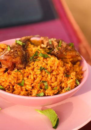 A picture of Palm oil rice.