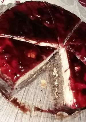 عکسی از دستور کیک بدون تخم مرغ سه لایه
