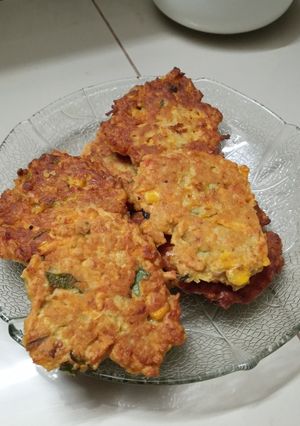 Una foto de Torrejas de garbanzos y verduras