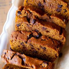 A picture of Chocolate chip pumpkin bread.