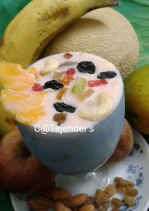 A picture of FRUIT CUSTARD(FOR WEIGHT WATCHERS)No white sugar,no cream).