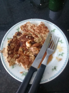 Una foto de ¡Riquísimos y sencillos panqueques de avena, sin harina!