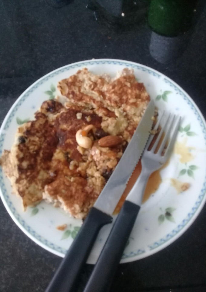 Una foto de ¡Riquísimos y sencillos panqueques de avena, sin harina!