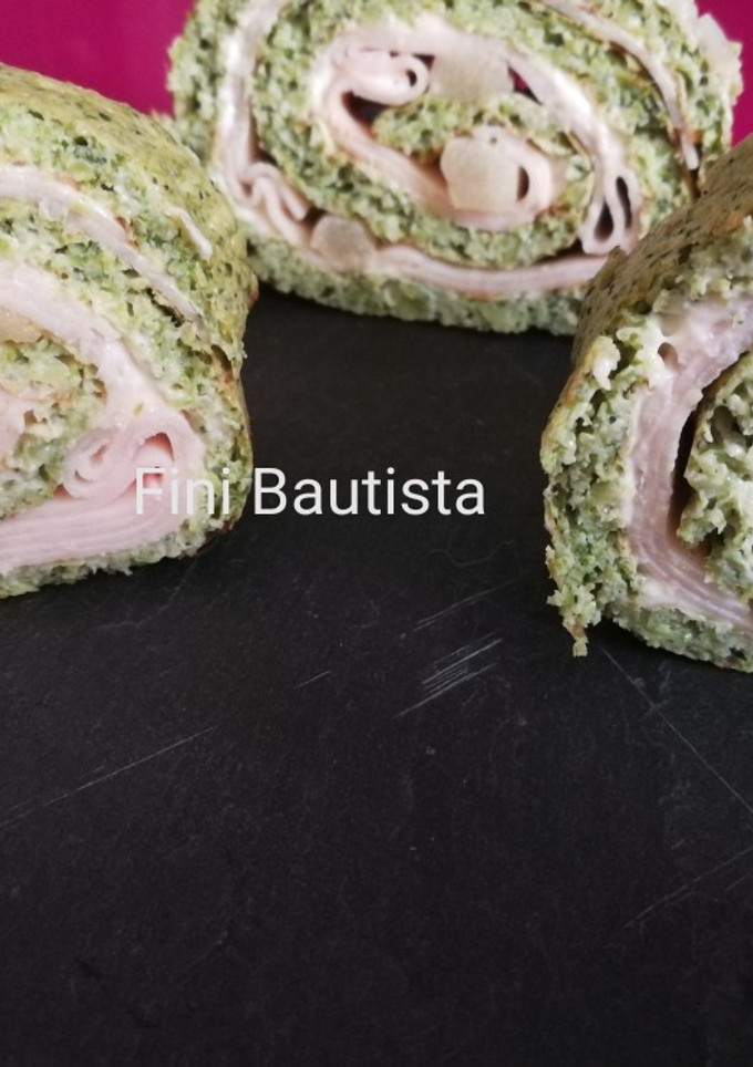Una foto de Brazo gitano de brócoli (rollo)