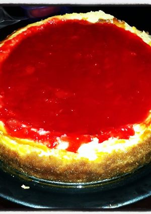 A picture of New York cheesecake.