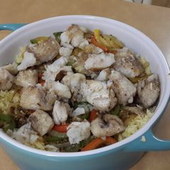 A picture of Mom's spicy fish dish.