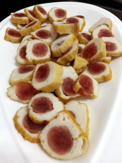 A picture of Chinese Sausage Wrapped In Fish Paste.