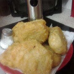 A picture of My Chip Shop Battered Potato Scallops 😚.