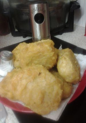 A picture of My Chip Shop Battered Potato Scallops 😚.