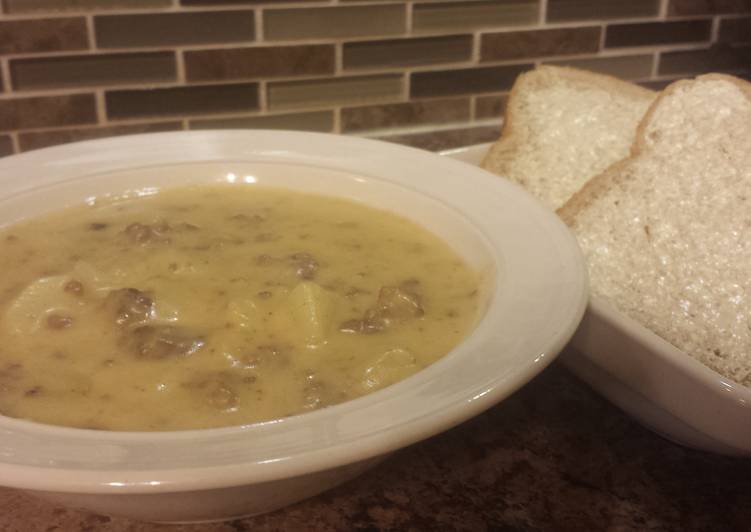 Easiest Way to Make Any-night-of-the-week Cheeseburger Chowder