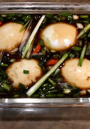 Hình của món Trứng ngâm tương.