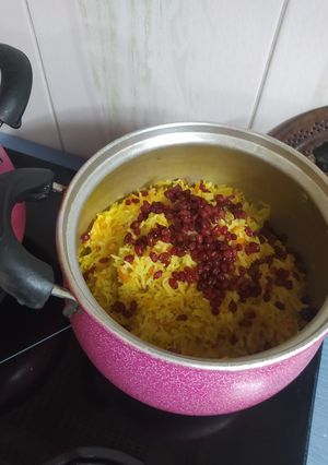 عکسی از دستور هویج پلو با زرشک