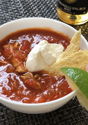 A picture of Spicy Mexican Tortilla Soup.