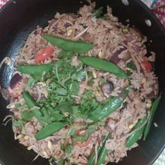 A picture of Vegetarian Fried Brown Rice.