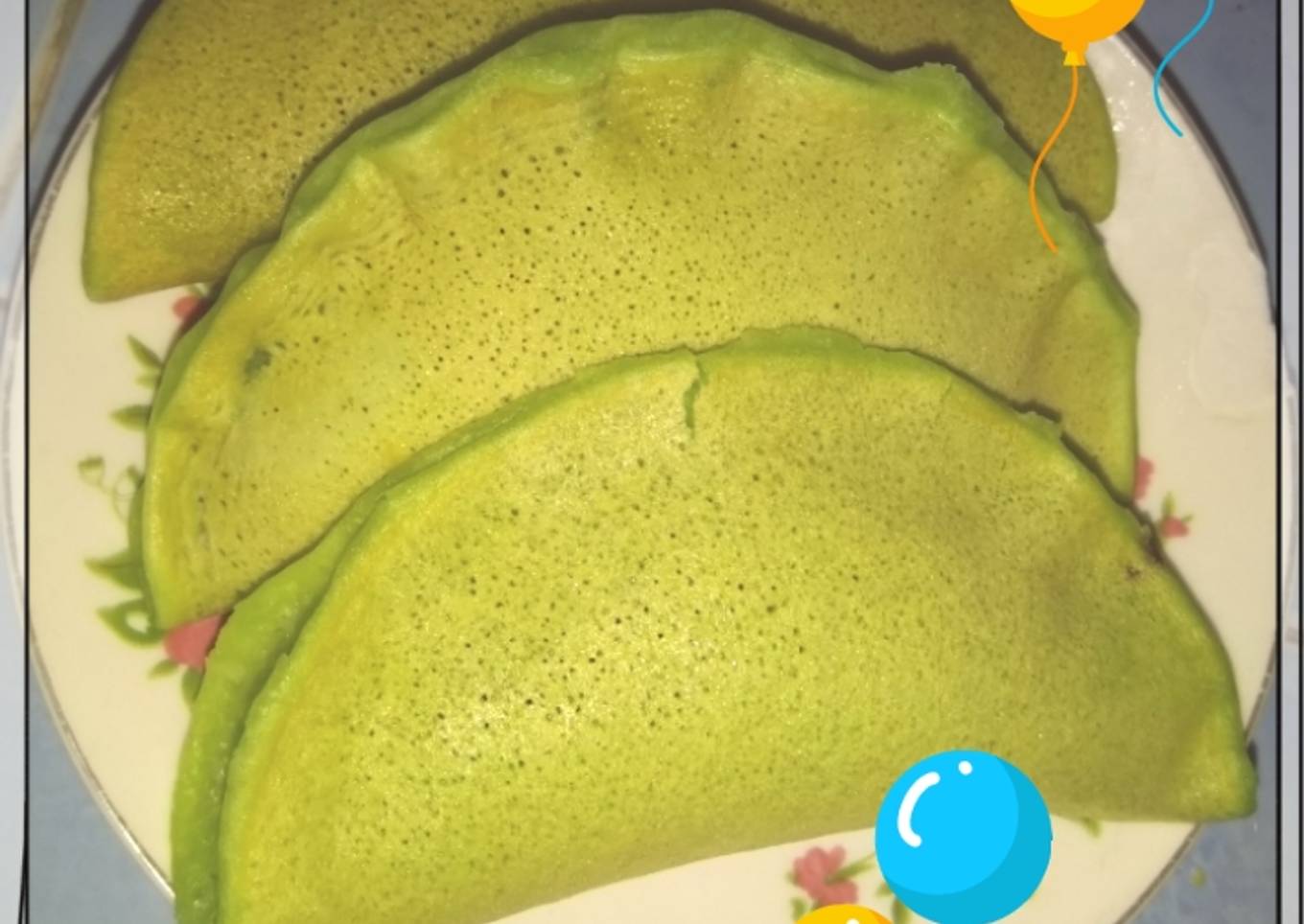 Martabak manis (pandan) lipat - resep kuliner nusantara